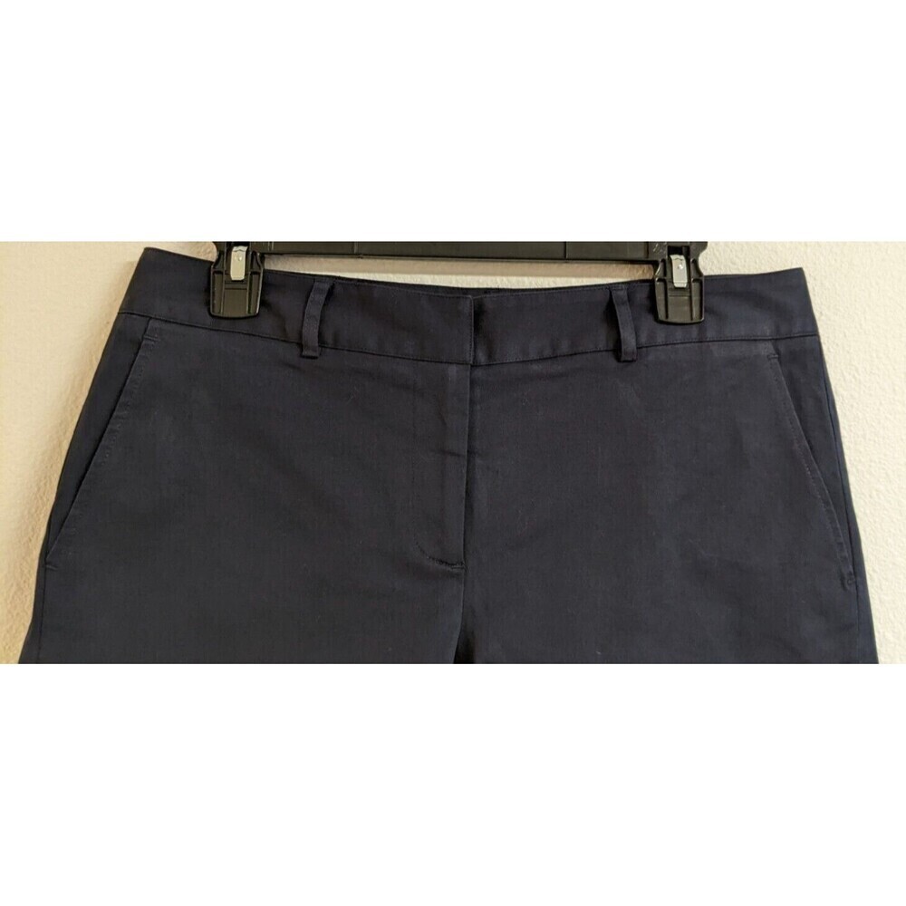NWOT~Women's J. McGLaughlin Navy Blue Petal Shorts Scallop Trim Cotton Stretch 8 - Picture 3 of 10